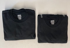 6 PACK Kirkland Signature Mens Crew Neck SMALL T-Shirt BLACK Tee Reinforced Seam