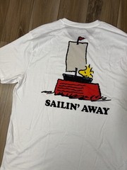Peanuts Snoopy Woodstock RSVLTS Shirt Mens 2XL White Sailin Away Yacht Club