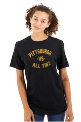 Pittsburgh Vs All Yinz Pennsylvania City PA Womens or Mens Crewneck T Shirt Tee
