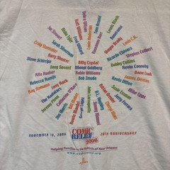 COMIC RELIEF (2006) Official 20th Anniversary Full Line-Up T-Shirt Size XL