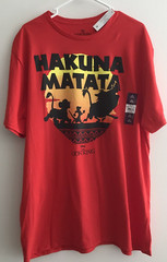 The Lion King Shirt Men’s 2XL Hakuna Matata Disney Red Tee Simba New