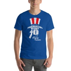 AMERICAN TOP 40 Radio Casey Kasem Graphic Tee Shirt Short-Sleeve Unisex T-Shirt
