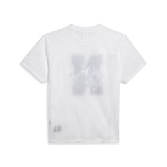 PUMA X Noah Mesh Practice Graphic VNeck Short Sleeve T-Shirt Mens White Casual