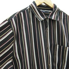 CIAOPANIC Men’s Casual Shirt L Black Polyester No Stretch Excellent Condition