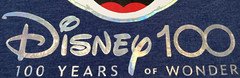 Disney Mickey Mouse Men’s Large T-Shirt 100 Years Of Wonder Logo Heather Blue