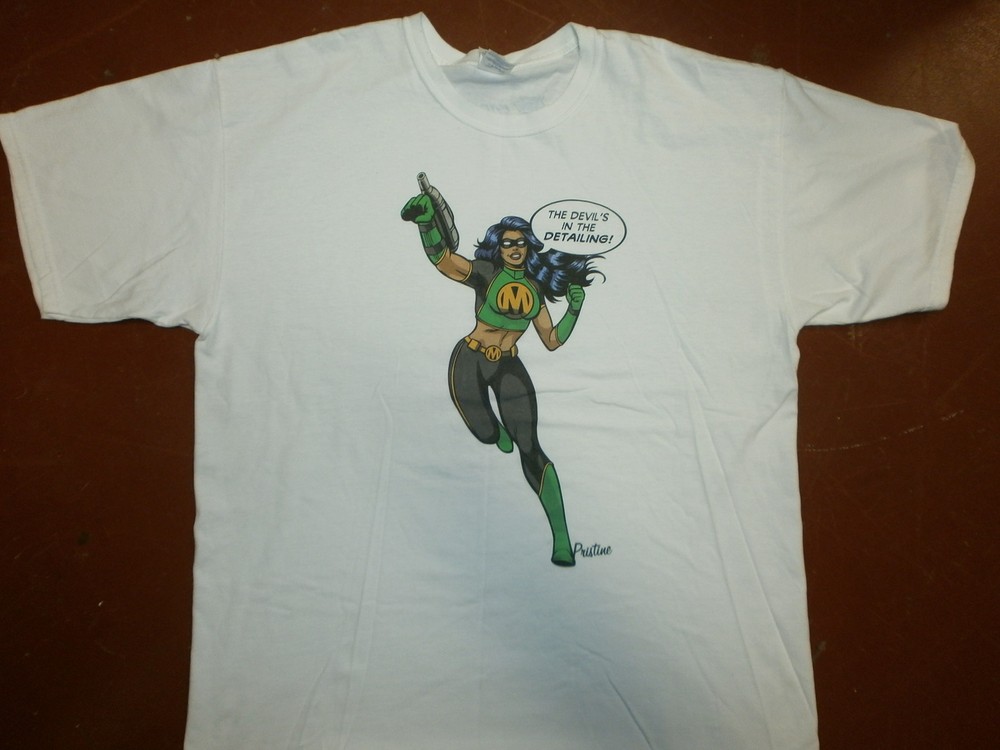FRONTLINE FORCE T SHIRT Pristine Sexy Superhero Female M Character with Gun XL