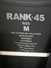 rank 45 Black Medium t-shirt With Bull