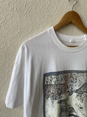Vintage 1998 Tom Butler Winter Scene With A Mill Art Print Graphic T Shirt