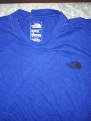 The North Face Men’s Blue Logo Cotton Knit Crew Neck Long Sleeve T-Shirt L