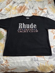 Rhude Flag Tee Vintage Black Sz Large