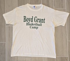 Vintage Nike Boyd Grant Basketball Camp Shirt Sz Large Sheer White 80’s CSU Rams