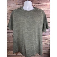 Gymshark Mens Green Graphic Workout Shirt Size Large