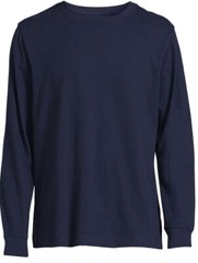 George Men’s Cotton Crewneck Tee with Long Sleeves, Size Small (34-36) NWT