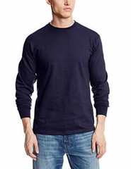 Soffe 100% Cotton Adult Crew Neck Long Sleeve Shirt