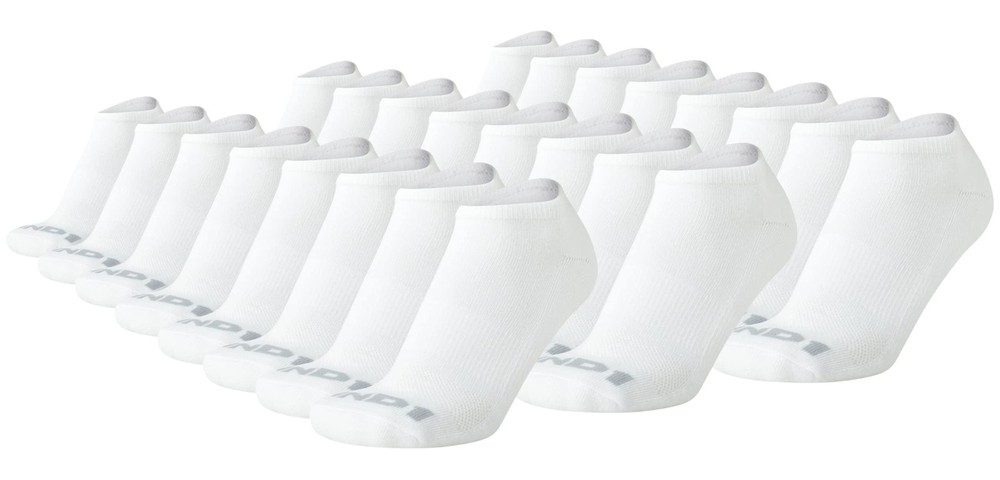 Mens Socks – Athletic Cushion Low Cut Socks 24 Pack, Size 6-12.5, White