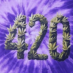“420” Tie Dye T-shirt Adult XL Purple Spiral Cotton Hippie 70’s New