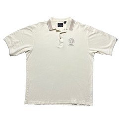 Vintage 90s Greg Norman Collection Mens Golf Polo Shirt Tan Ribbed Cotton Large