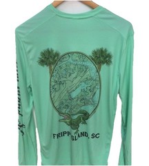 Long Sleeve Fishing Shirt,Microfiber,UPF Sun Protection, S..….A4.A
