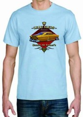 Adult DryBlend® T-Shirt – (SLEDS FOREVER – GOLD LOW RIDER HOT ROD)