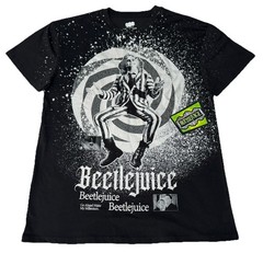 Beetlejuice Millennium Spiral Men Black Graphic Tshirt Size XL New With Tags NWT