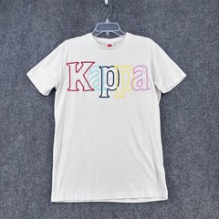 KAPPA White Sand Crecky T Shirt Men’s Medium Retro Sportswear Logamania