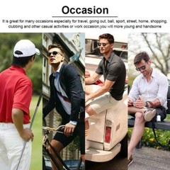 Fashion Men’s Slim Fit Shirts Short Sleeve Casual Gol T-Shirt Mulscle Tops Tee