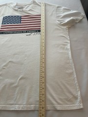 General Standard Men’s USA Flag Graphic T-Shirt Crew Neck Cotton White XL