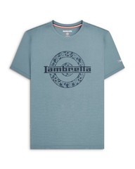 Mens Lambretta Paisley Target Logo Smart Classic Retro T-Shirt Sizes M to 4XL