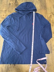 EUC Polo ralph lauren long sleeve hooded tshirt blue cotton size S