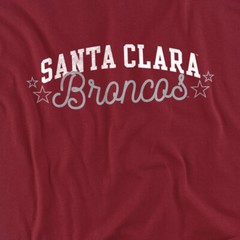 Santa Clara University Adult T-Shirt Broncos, Garnet, S-3XL