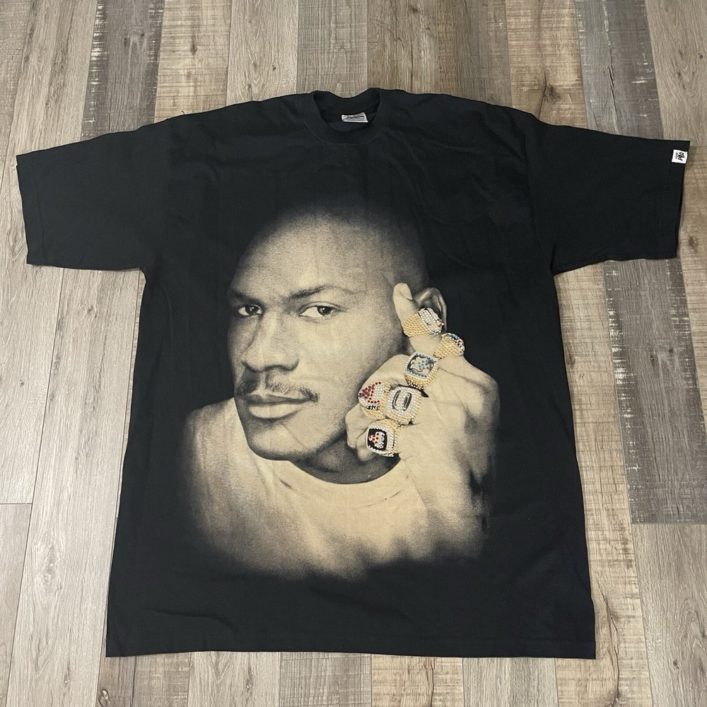 Rare Vtg Michael Jordan T Shirt 3XL Big & Tall Basketball hip hop rap og bling