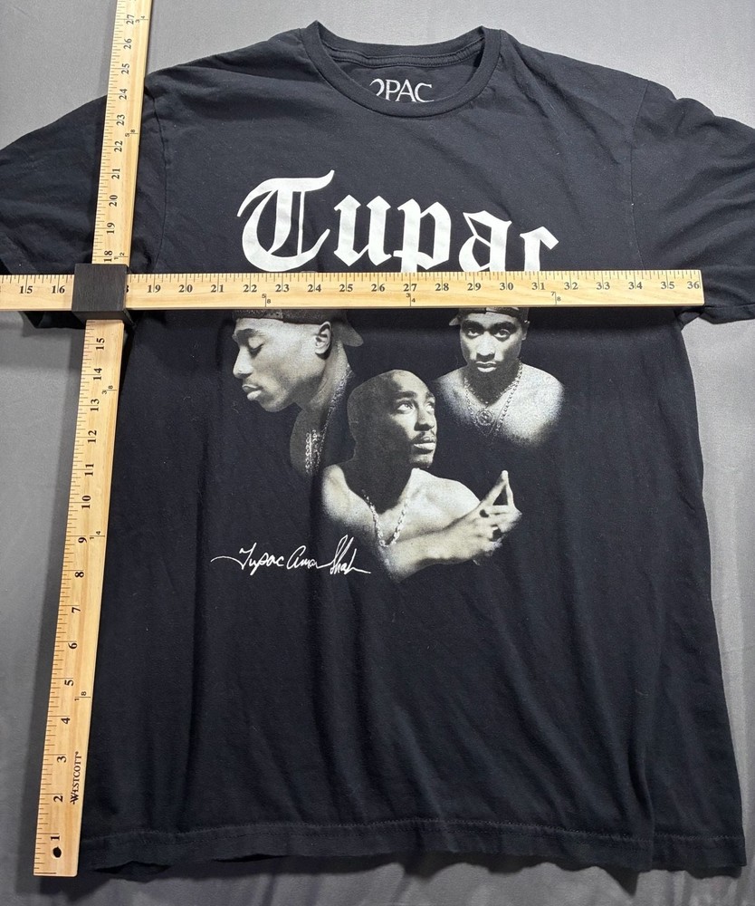 2Pac Tupac Shakur Graphic T-Shirt All Eyez On Me Black Cotton Tee