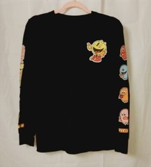 Pac-Man Black Long Sleeve Adult T Shirt Size Small Men’s Women’s? C-Life Group