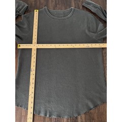 Buck Mason Mens Vintage Thermal Surplus Tee Long Sleeve Waffle Size Medium Gray