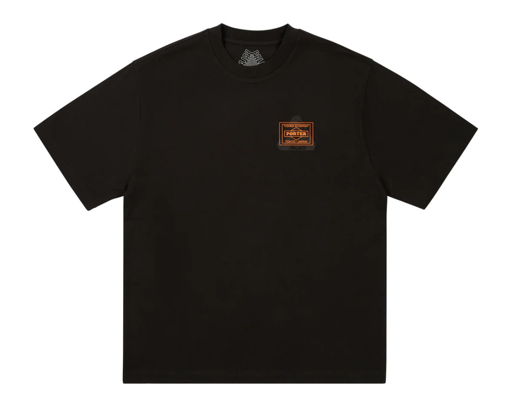 Palace Porter Logo Tee T-Shirt Size Medium Black Yoshida & Co Palace Skateboards