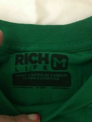 Rich Life T Shirt Dollar Money Wire Short Sleeves Green White Tee Graphic Top