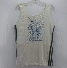VTG Champion Shirt Men Small (L) Blue Bar Track 70s 80s Tank Top Running Singlet