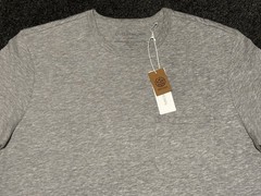 Outerknown Sojourn Pocket Tee Mens Small Grey Organic Pima Cotton T-Shirt NWT