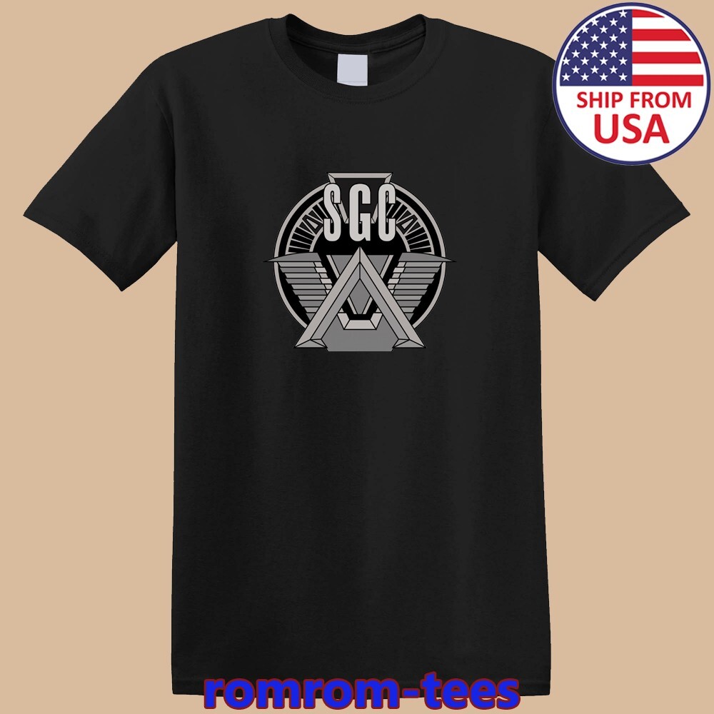 SGC Stargate Command SCI FI TV Series Black Size S-5XL