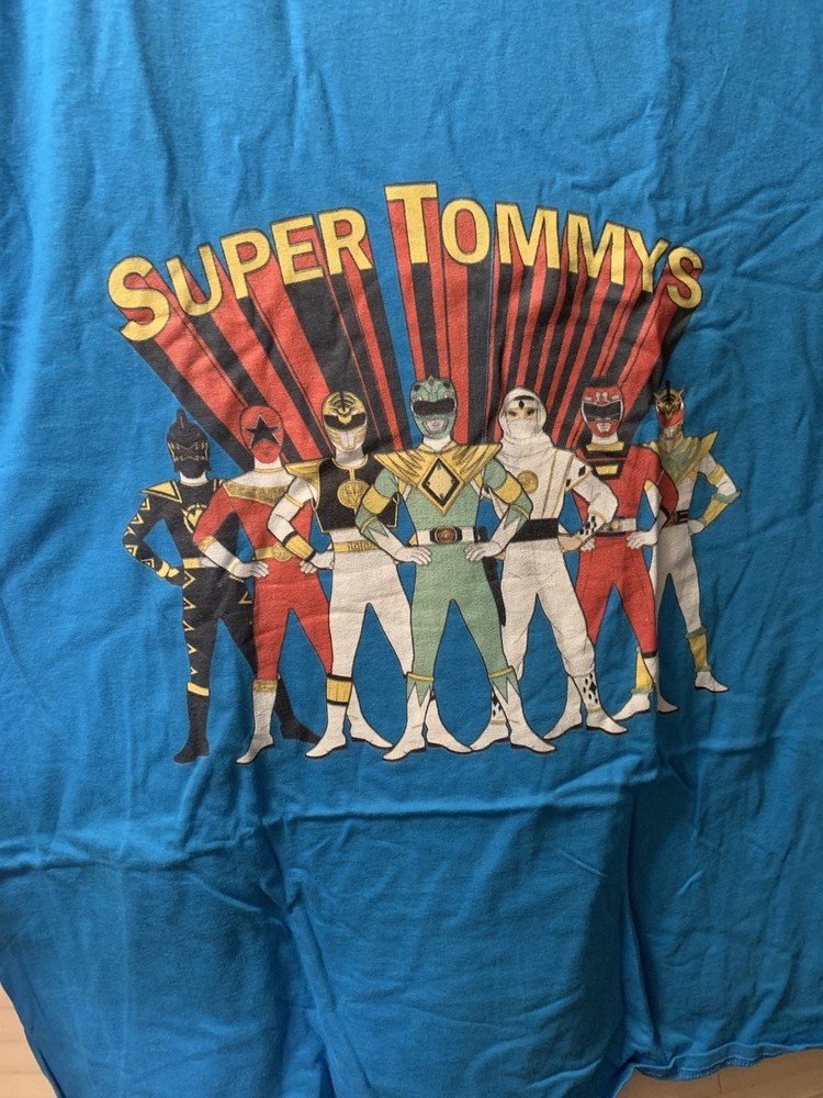Power Rangers Super Tommys Unisex XL T-Shirt – Light Blue, Never Worn