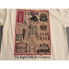 The English Teddy Bear Company T-Shirt Mens L beige London Graphic