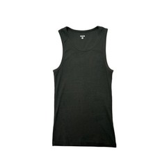 HAUS Ultra Soft Cotton Fitted Tank Set (3) Ribbed Black Grey White Men M Gym