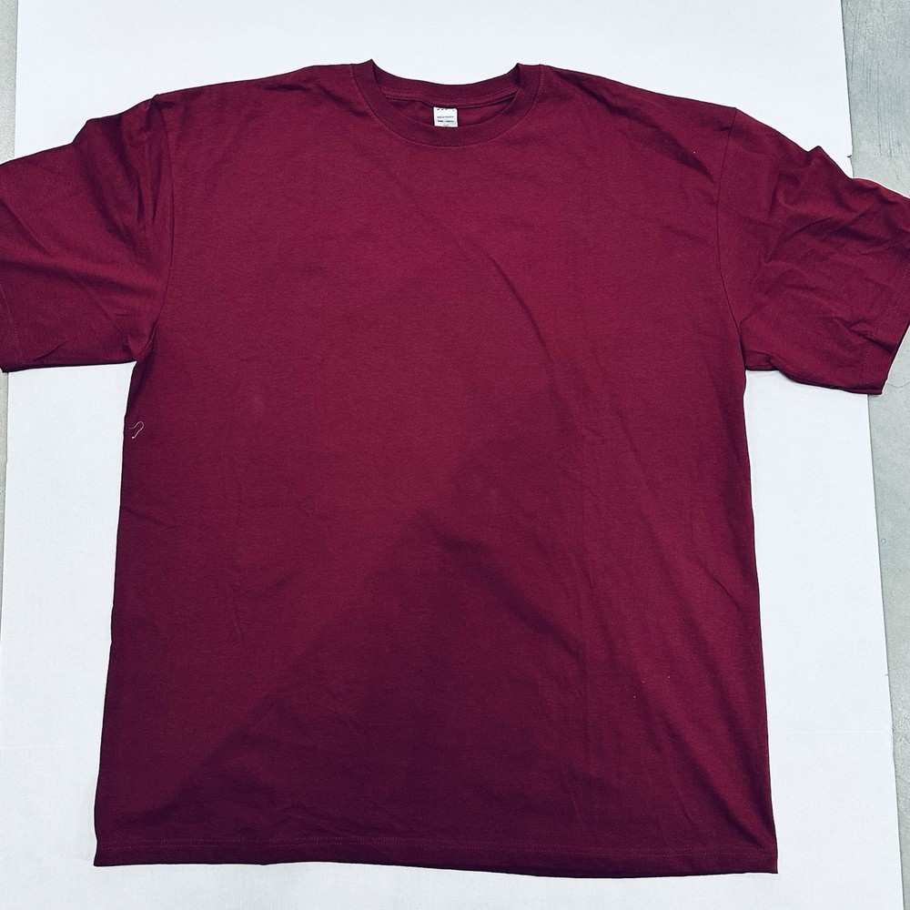 Men’s Size 4XL IBS Brand T-shirt. Dark Red, Short Sleeve, Plain