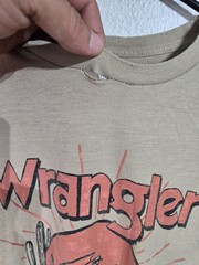 Wrangler T-Shirt Mens Size Xmall Brown Western Cowboy Horse Sunset Summer Tee