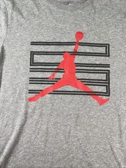 Jordan Mens Medium M Gray Jumpman Graphic T Shirt Basketball