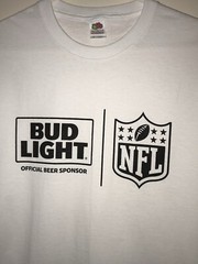 New Bud Light Offical Beer Sponsor NFL T Shirt Size M