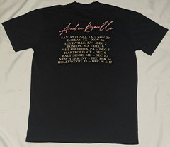 Andrea Bocelli Winter Tour 2023 USA T Shirt Size L