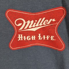 Miller High Life Champagne of Beers Mens Medium Blue Classic T-Shirt New