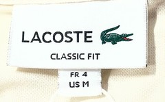 Lacoste Mens Cream Cotton Classic Fit Short Sleeve Crew Neck Pullover T-Shirt M