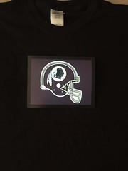 Redskins LED Shirt NFL Sound-Activated Lights Up LED T-Shirt ALL SIZES Wireless